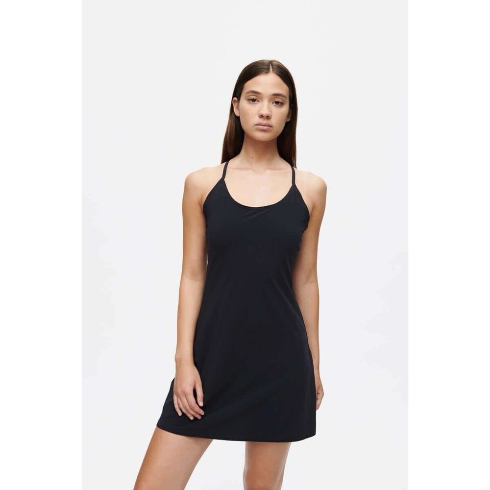 Outdoor Voices Women’s Exercise Dress Black Built-In Shorts Pockets Size Large